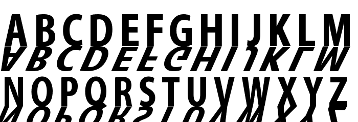 MirrorKleinShadow Bold Font LOWERCASE