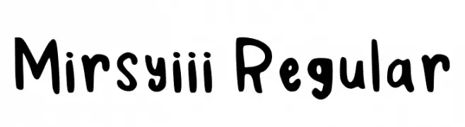 Mirsyiii Regular  Frei Schriftart Herunterladen