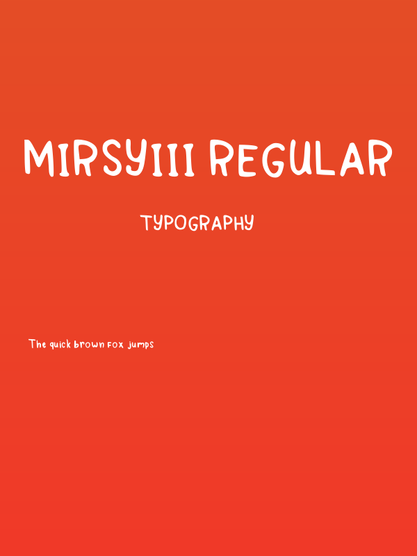 Mirsyiii Regular Poster