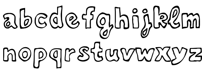 Mirvoshar Stroked by Dima Font LOWERCASE
