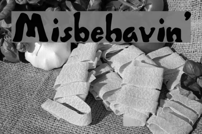 Misbehavin' Font examples