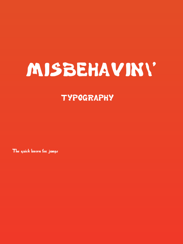 Misbehavin' Poster