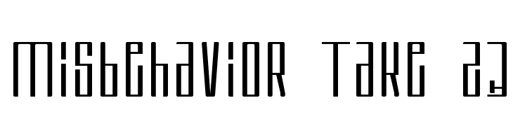 Misbehavior Take 23  font caratteri gratis