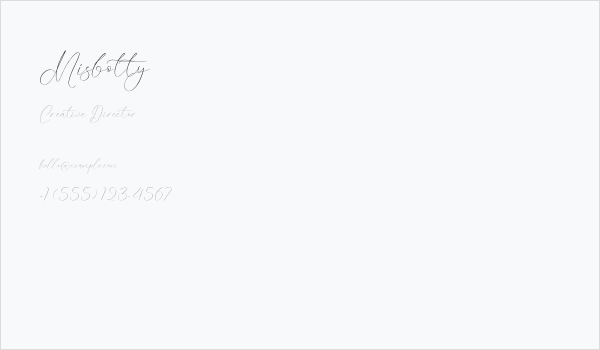 Misbotty Business Card