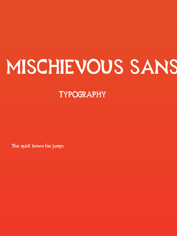 Mischievous Sans Serif Poster