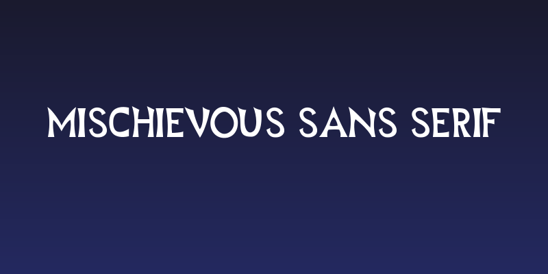 Mischievous Sans Serif Social Header