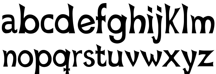 Mischievous Sans Serif Font LOWERCASE