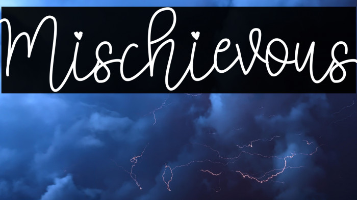 Mischievous Font examples