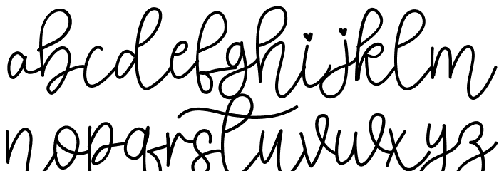 Mischievous Caratteri MINUSCOLO