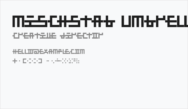 Mischstab Umbrella Patina Business Card