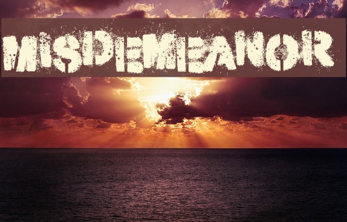 Misdemeanor Font examples