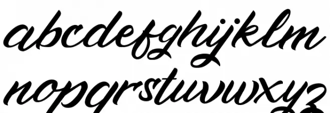 Misela Free Regular Font LOWERCASE