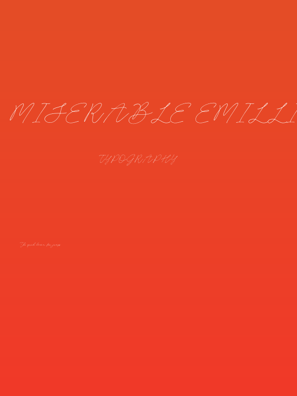 Miserable Emillia Poster