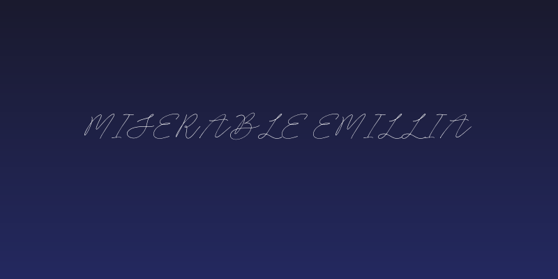 Miserable Emillia Social Header