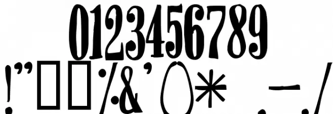 Miserable Polices AUTRES CHARS