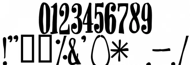 Miserable Font OTHER CHARS