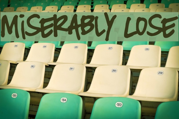 Miserably Lose Font examples