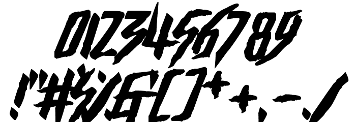 Misery Gymnast Font OTHER CHARS