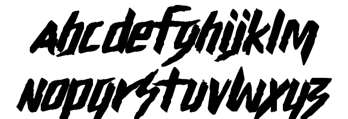Misery Gymnast Font LOWERCASE