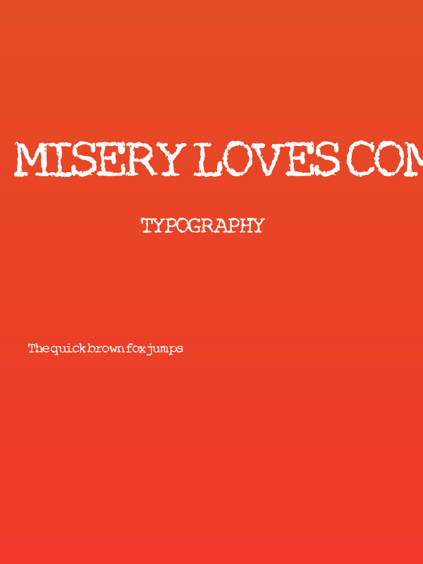 Misery Loves Company Poster
