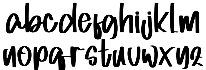 Misgine Font LOWERCASE