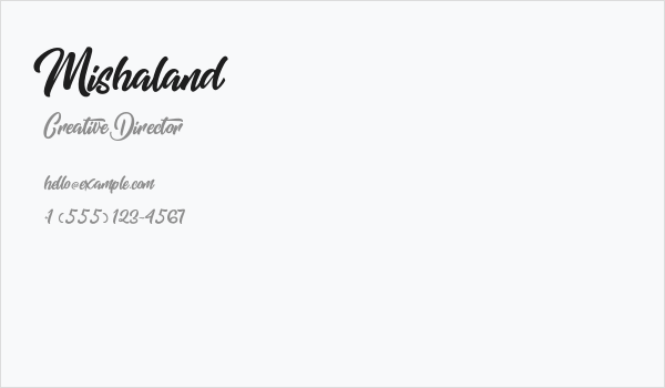Mishaland Business Card