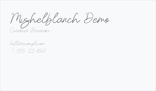 Mishelblanch Demo Business Card