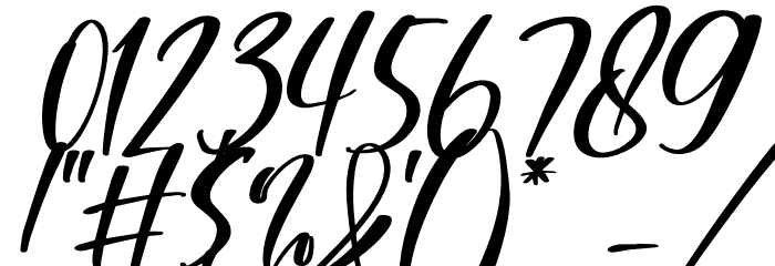 Mishella Italic Font OTHER CHARS