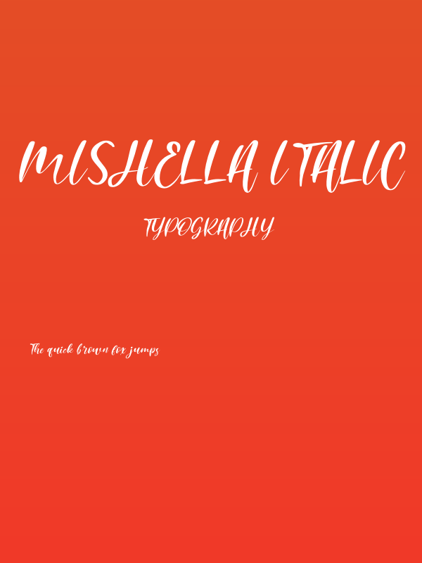Mishella Italic Poster