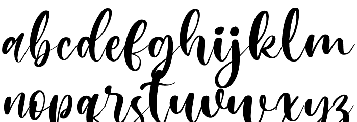 Mishella Font LOWERCASE