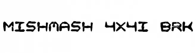 Mishmash 4x4i BRK  les polices de caractères gratuit tlcharger