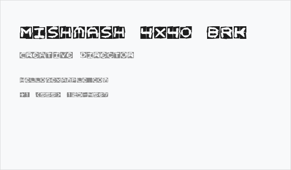 Mishmash 4x4o BRK Business Card