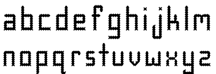 Mishu Regular Font LOWERCASE