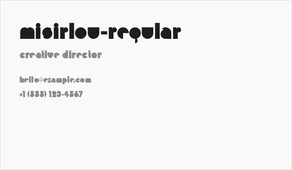 Misirlou-Regular Business Card