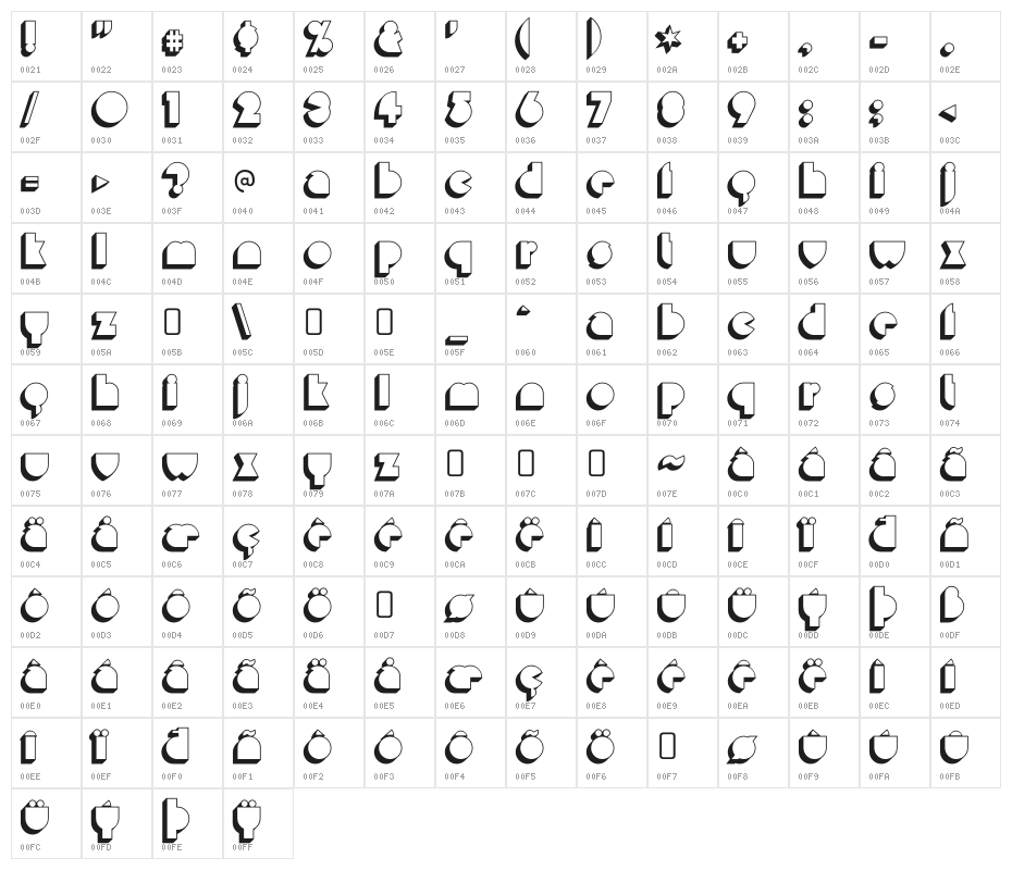 MisirlouDay-Regular Character Map