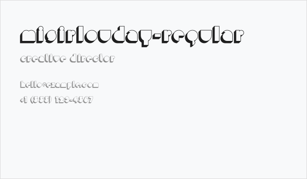 MisirlouDay-Regular Business Card