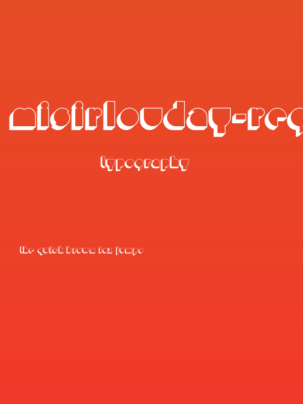 MisirlouDay-Regular Poster