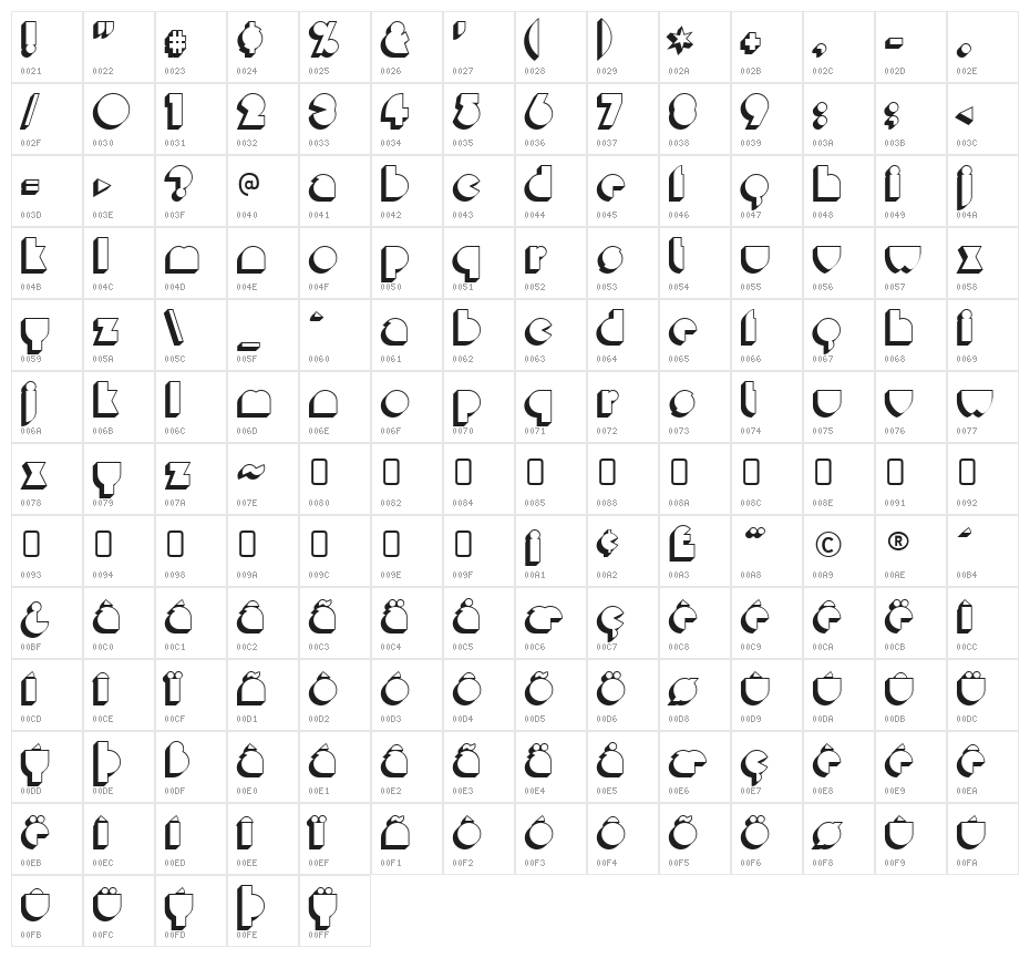 MisirlouDay-Regular Character Map