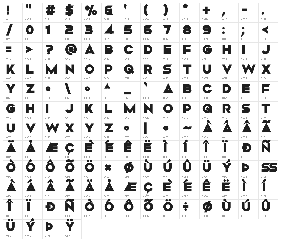 Mismo Black Character Map