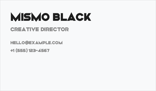Mismo Black Business Card