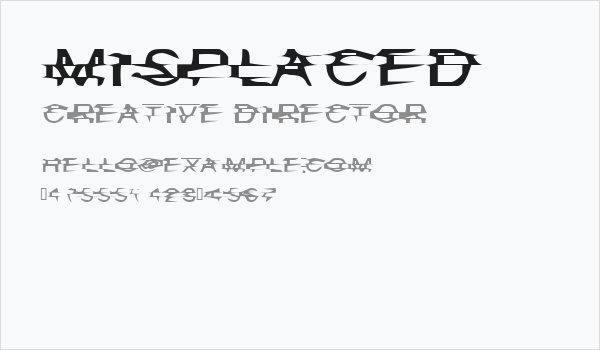 Misplaced Business Card