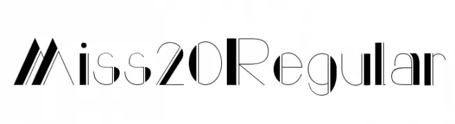 Miss 20 Regular  Frei Schriftart Herunterladen