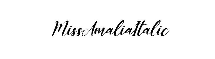 Miss Amalia Italic  Free Fonts Download