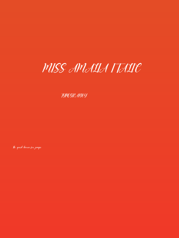 Miss Amalia Italic Poster