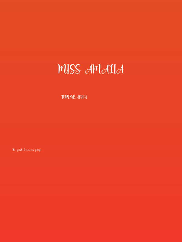 Miss Amalia Poster
