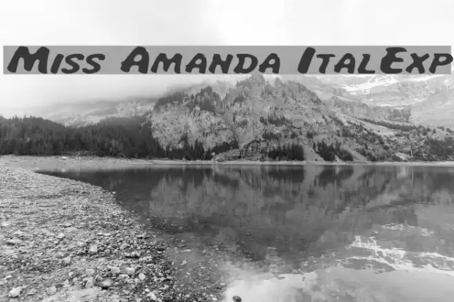 Miss Amanda ItalExp Font examples