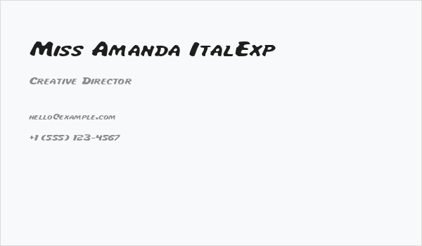 Miss Amanda ItalExp Business Card