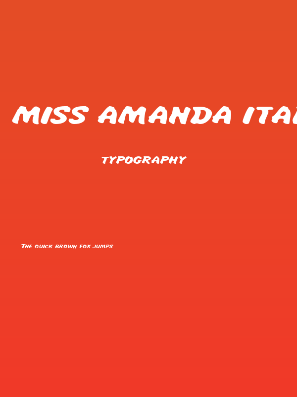 Miss Amanda ItalExp Poster