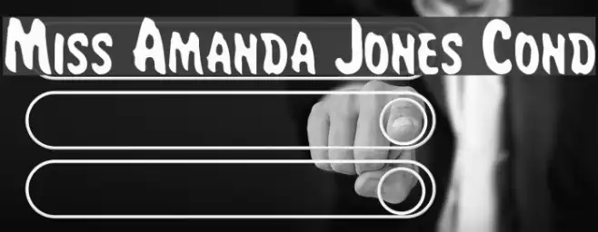 Miss Amanda Jones Cond Font examples