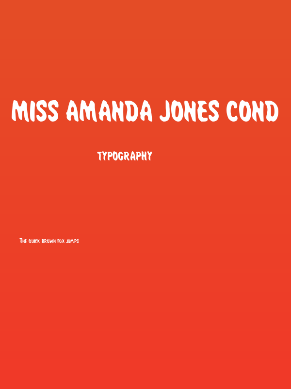 Miss Amanda Jones Cond Poster